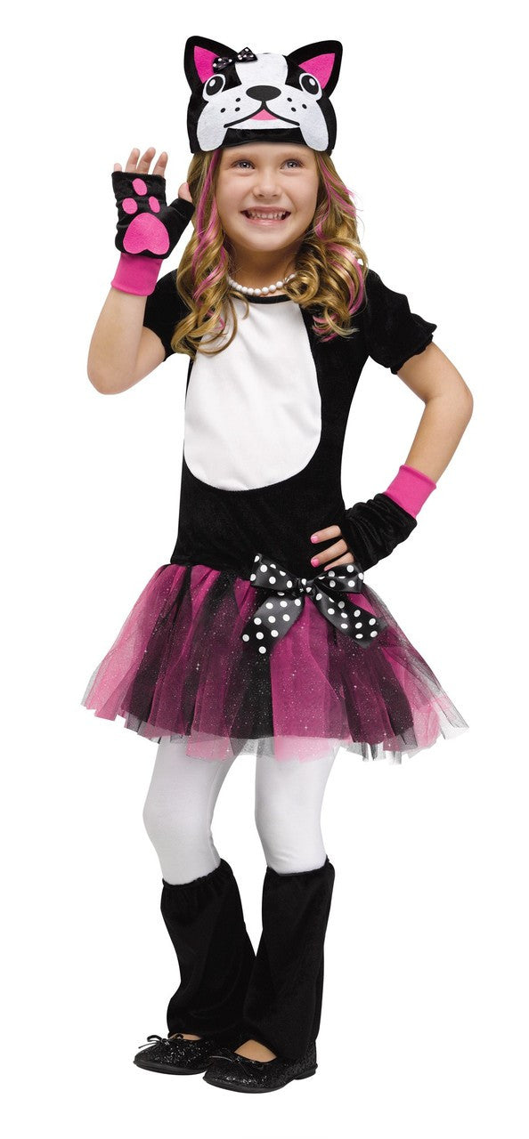 French Bulldog Girls toddler Costume Size Large 3T-4T