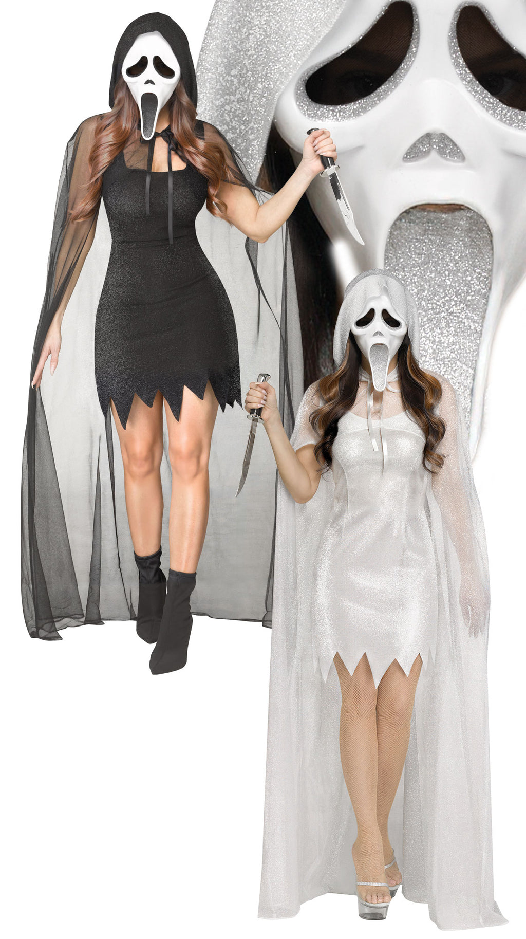 30th Anniversary Ladies Ghost Face® - Adult (BLACK,LARGE)