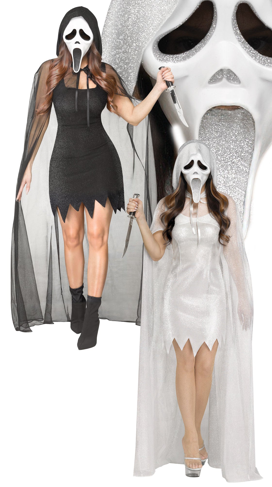 30th Anniversary Ladies Ghost Face® - Adult (BLACK,LARGE)