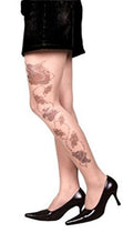 TATTOO STOCKINGS ROSE & SKULL
