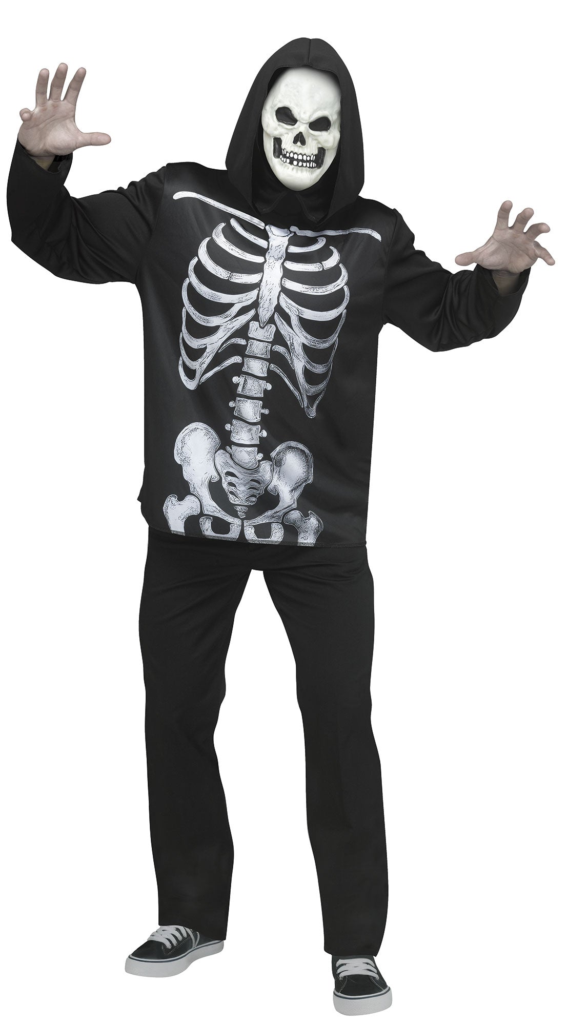 EZ Skeleton Shirt & Mask - Adult