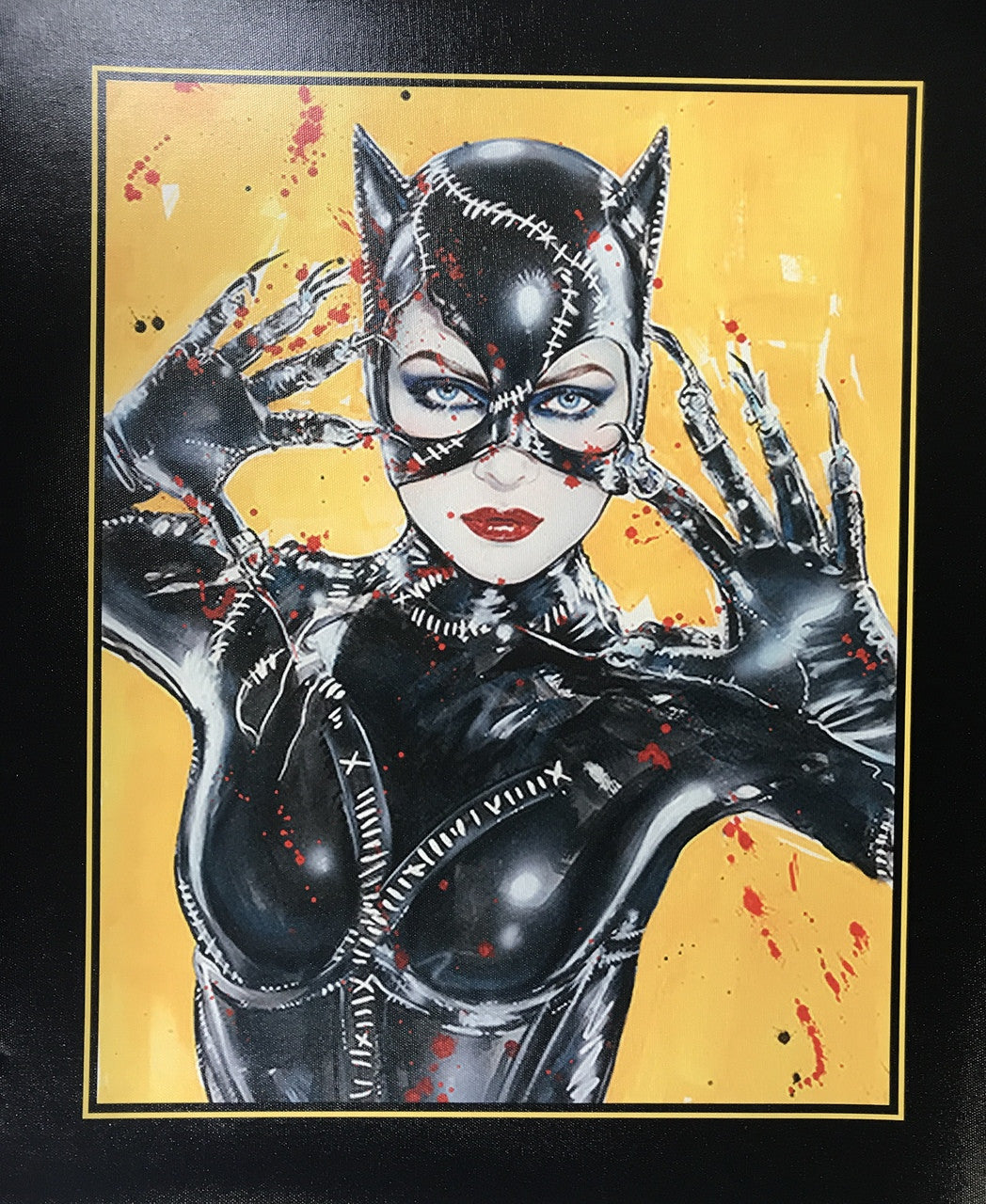 CATWOMEN CANVAS PRINT 18x12  (YELLOW)