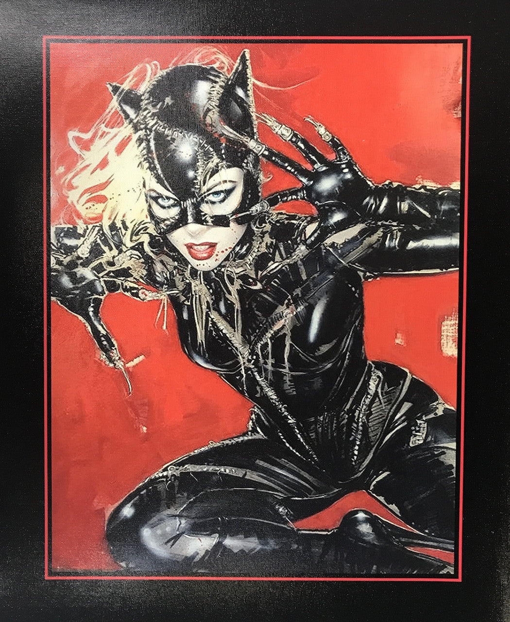 CATWOMEN CANVAS PRINT 18x22 (RED)