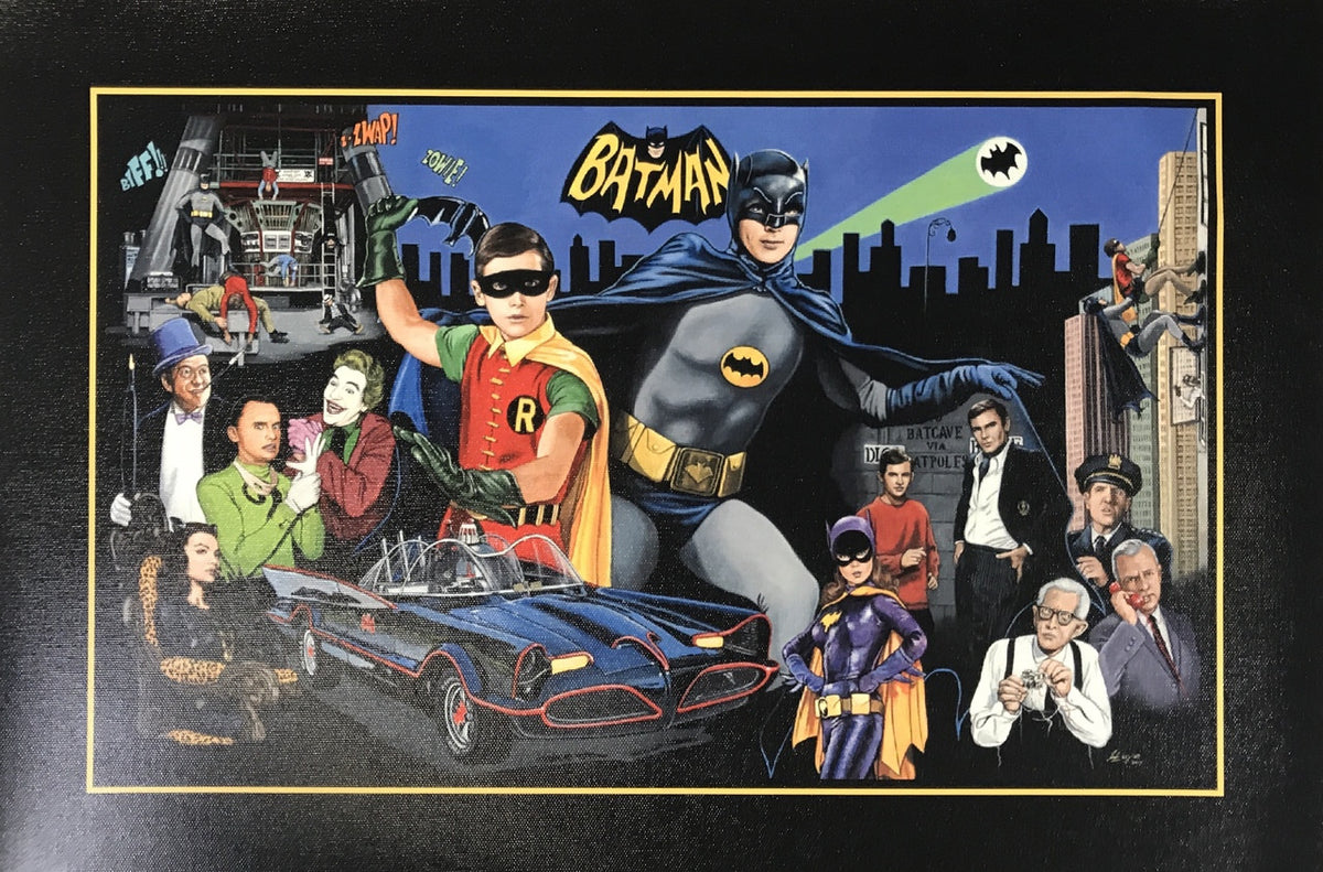 BATMAN AND THE GANGS CANVAS PRINT 16X22