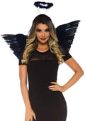 Feather Angel Wings & Halo Accessory Kit (BLACK)