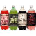 2 LITER HALLOWEEN NOVELTY BOTTLE LABELS ZOMBIE VIRUS TRUTH SERUM