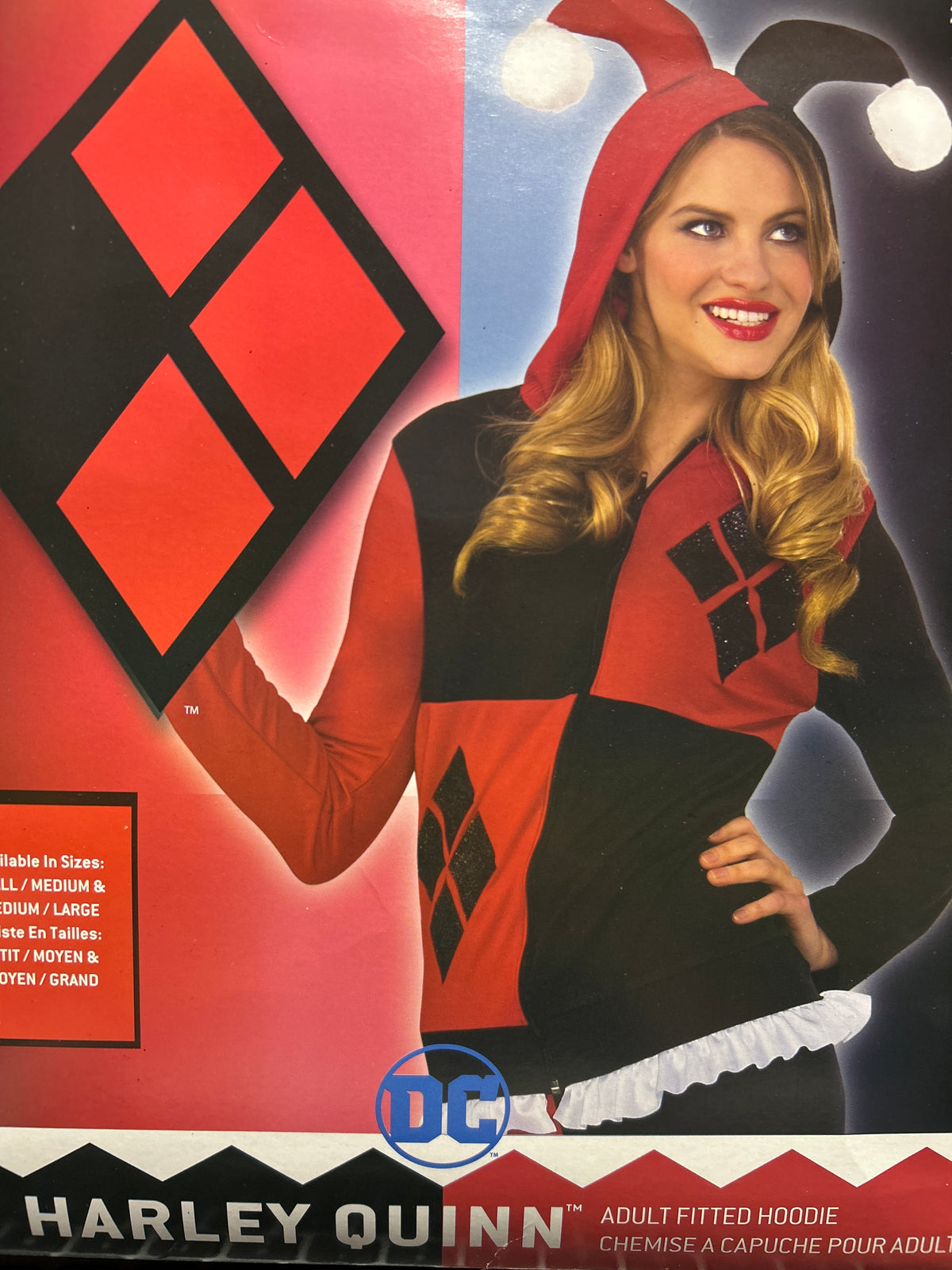 Harley Quinn Adult Fitted Hoodie