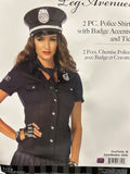 Police shirt with badge accents and tie