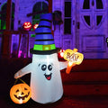 5FT Inflatable Halloween Cute Ghost with The Pumpkin Blow Up Inflatables Halloween Outdoor Yard Decoration