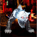 5Ft Halloween Inflatable Standing Skeleton Dog with Build-in LED Lights Blow Up Yard Decoration Clearance with LED Lights Built-in for Holiday/Party/Yard/Garden