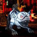 5 FT Length Halloween Inflatables Outdoor Skeleton Dog with Flashing Lights, Blow Up Yard Decoration Clearance with LED Lights Built-in for Holiday/Christmas/Party/Yard/Garden