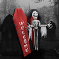Halloween Inflatable 6FT Coffin Skeleton Skull with Built-in LEDs Blow Up Yard Decoration for Holiday Party Indoor, Outdoor, Yard, Garden, Lawn