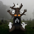 8 FT Halloween Inflatable Outdoor Dead Tree with Six White Ghosts, Blow Up Yard Decoration