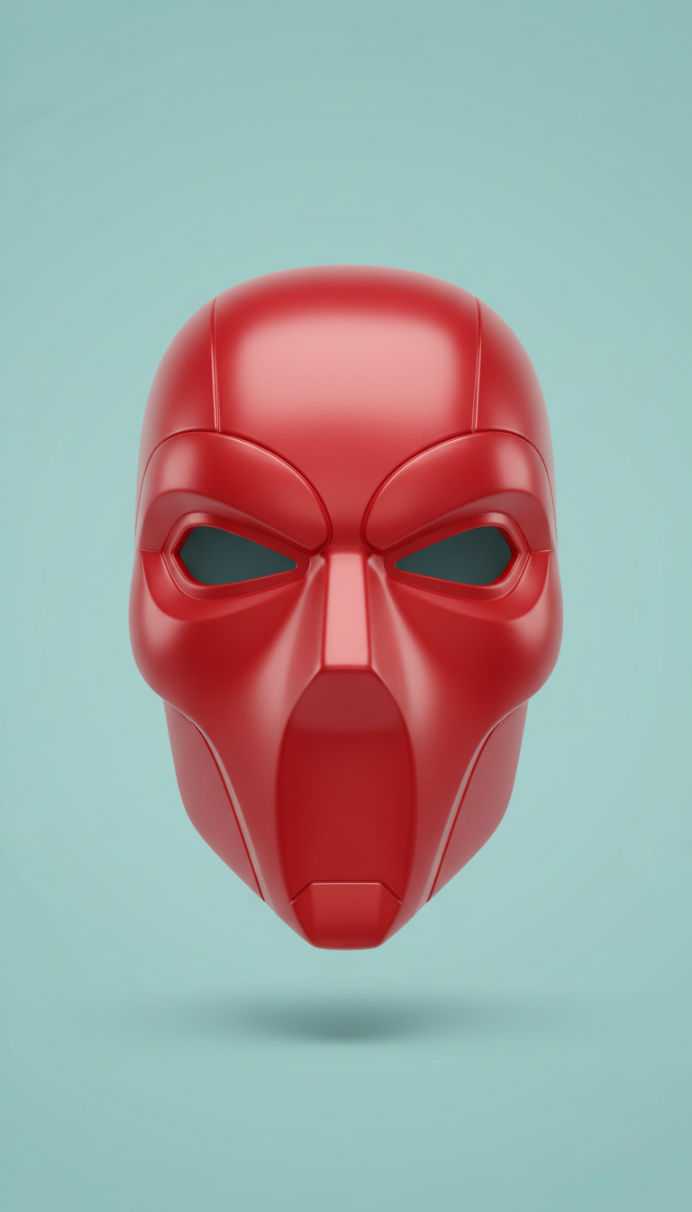 Electric red phantom mask