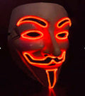 V for Vendetta Light up EL wire Mask Halloween Led Rave Mask Orange