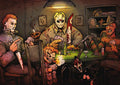 SLASHERS PLAYING POKER 14X20 POSTER