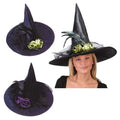 Fancy Feather Green Rose Witch Hat