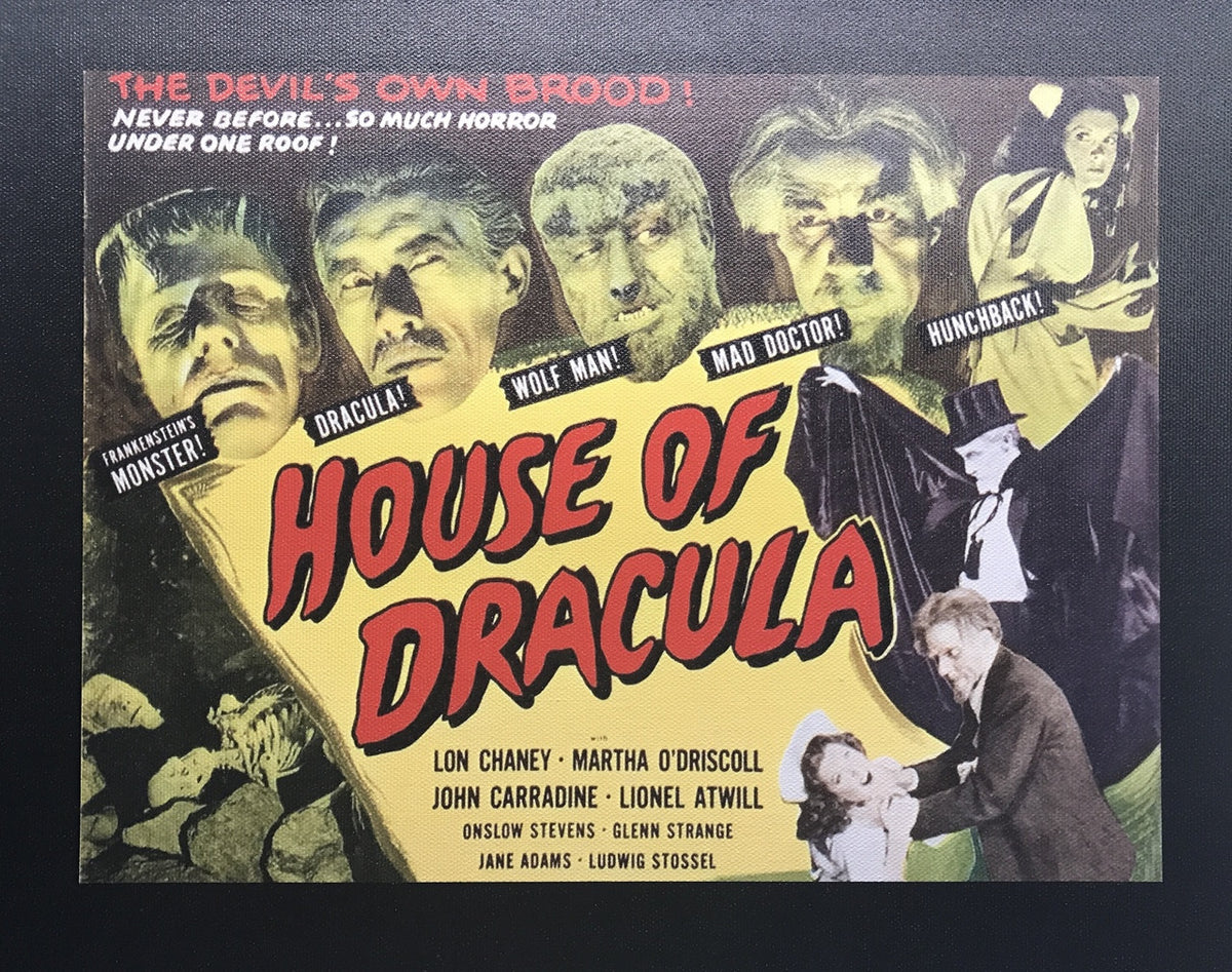 HOUSE OF DRACULA CANVAS PRINT MEDIUM