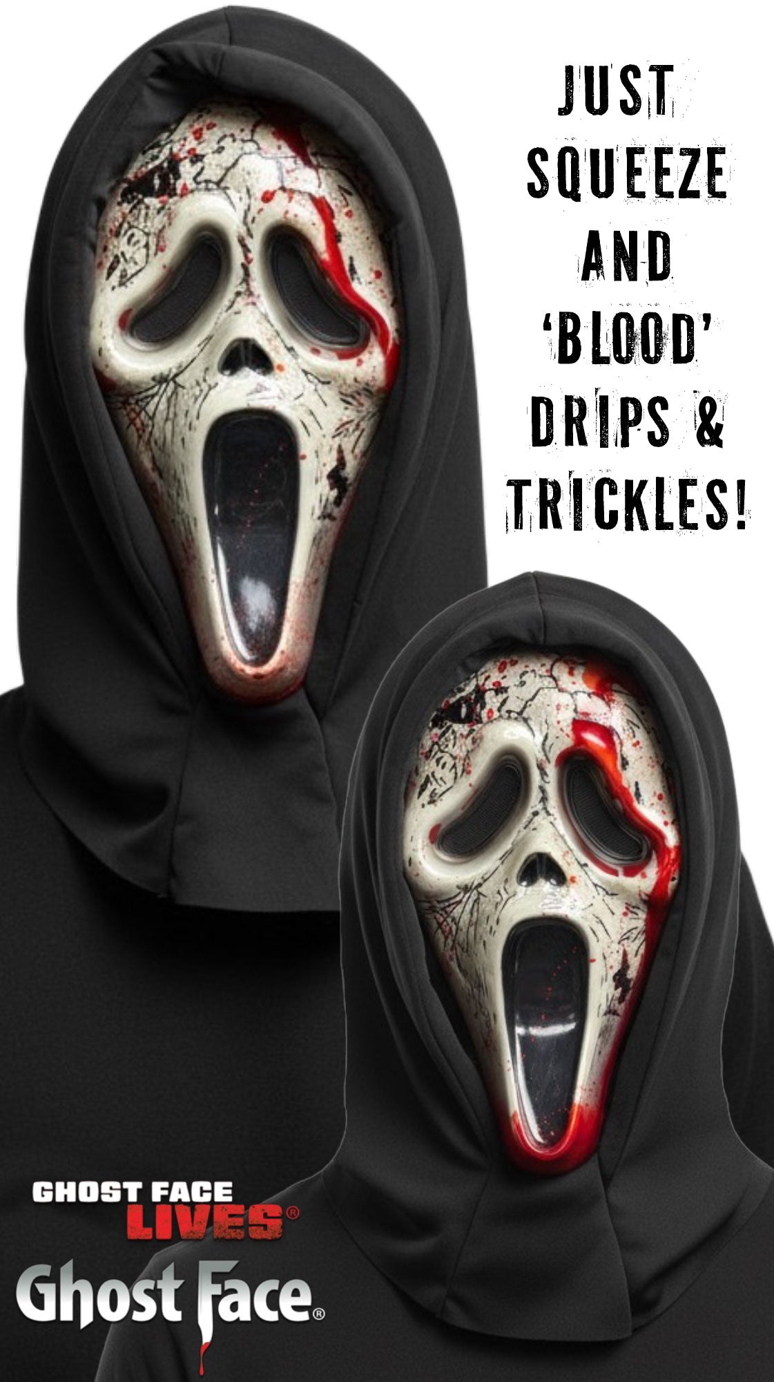 Ghost Face Aged Bleeding Mask