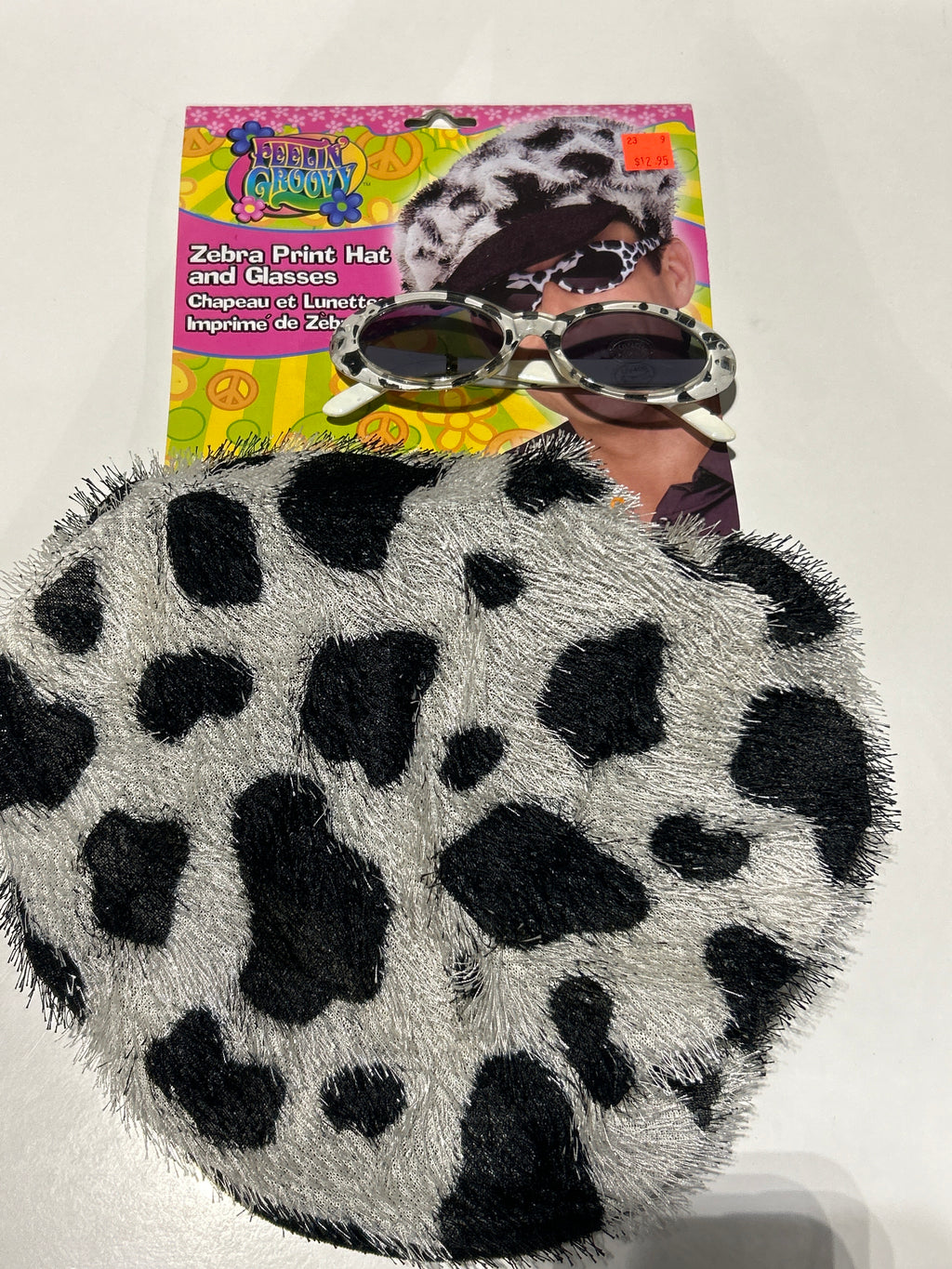 Feeling Groovy animal print hat and glasses