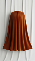 Pumpkin Rust Velvet Cape