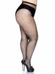 Risa Nylon Fishnet Tights Black Queen