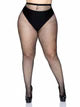 Risa Nylon Fishnet Tights Black Queen