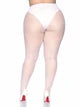 Risa Nylon Fishnet Tights White Queen