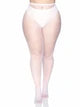 Risa Nylon Fishnet Tights White Queen