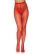 Risa Nylon Fishnet Tights Red O/S