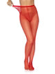 Risa Nylon Fishnet Tights Red O/S