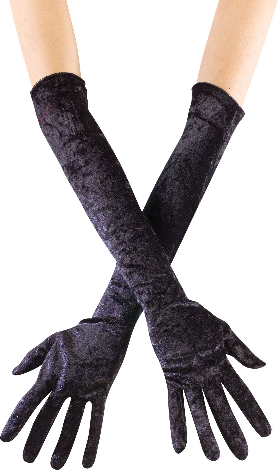 Long Velvet Gloves (BLACK)