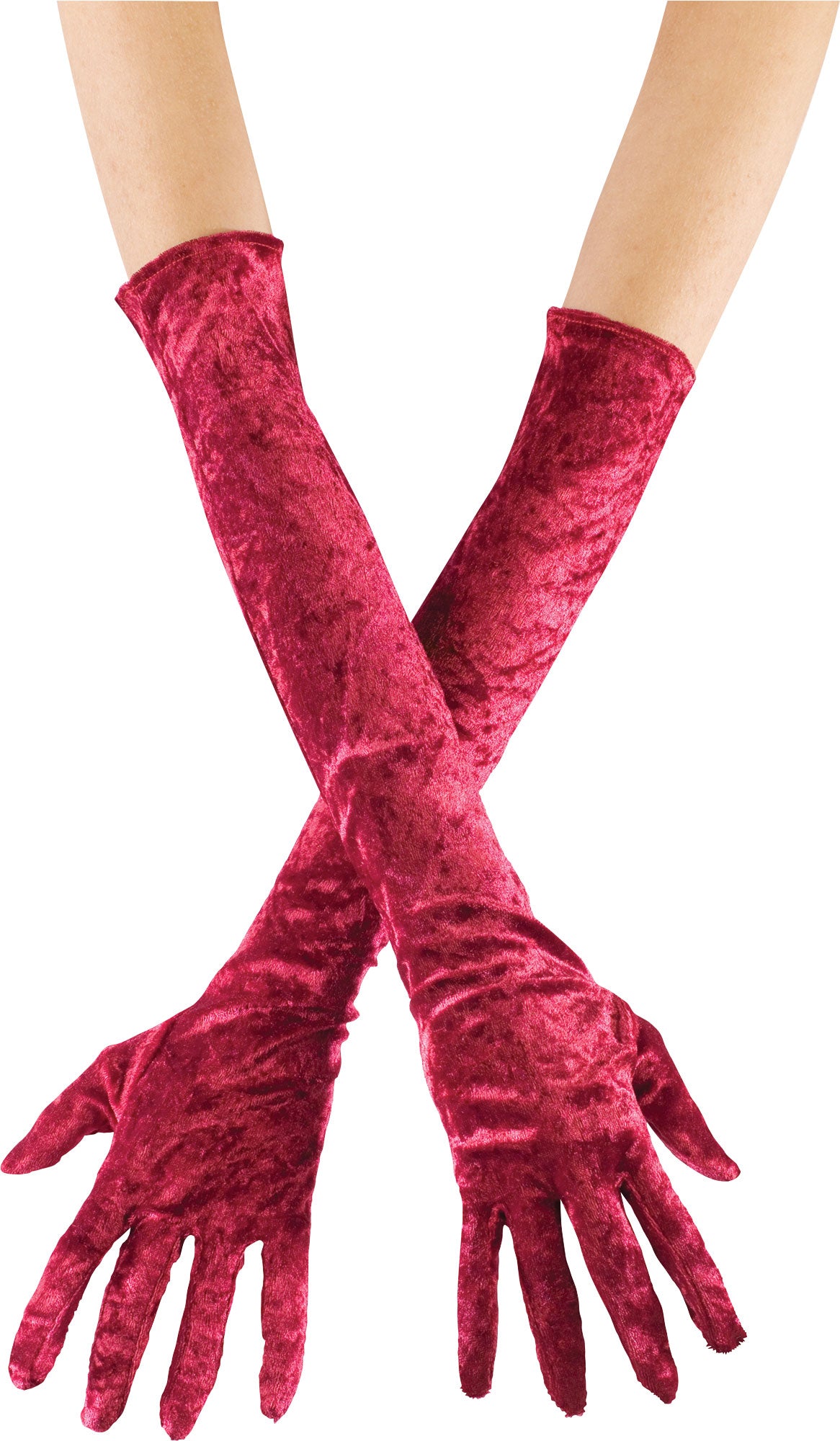 Long Velvet Gloves (BURGUNDY)