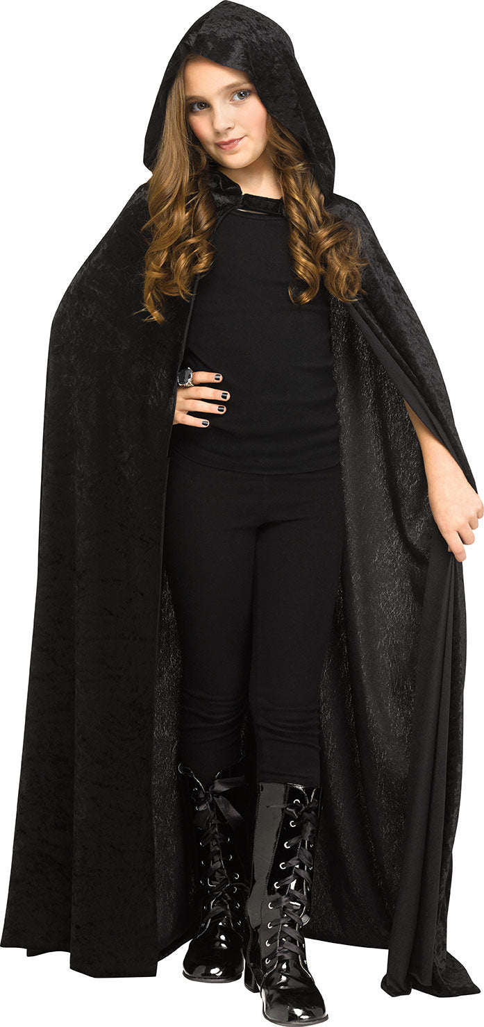 Hooded Velour Cape Assortment - Child (BLACK)