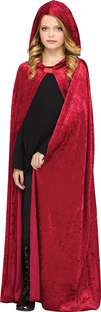 Hooded Velour Cape Assortment - Child (RED)