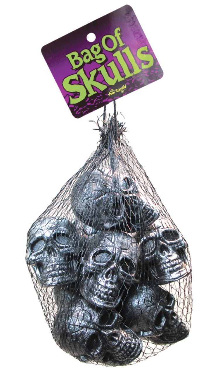 BAG OF SKULL HEADS SILVER