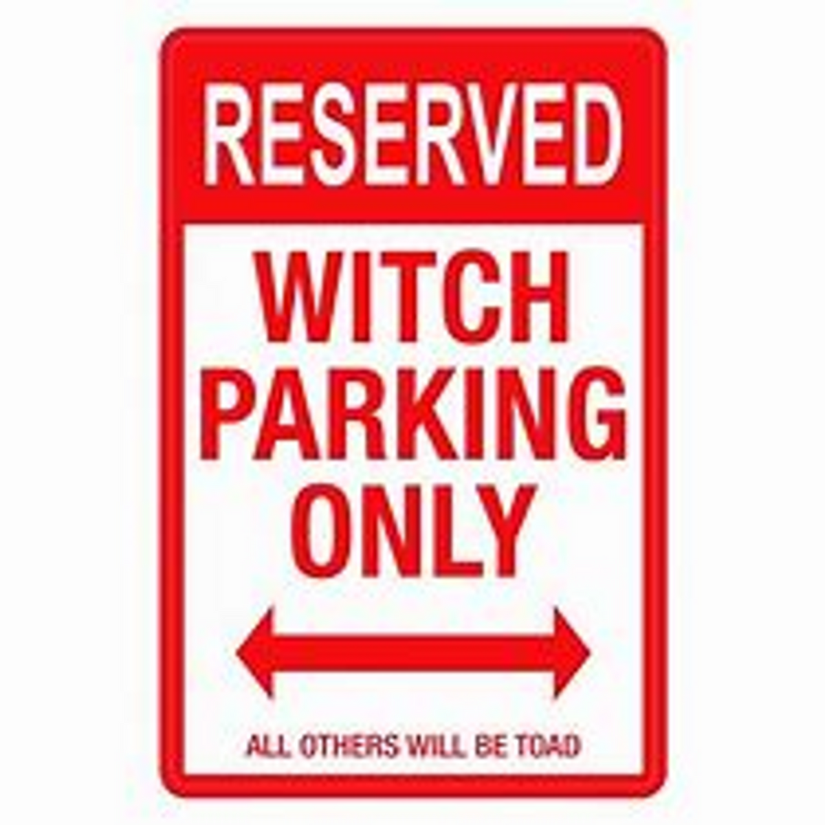 Metal Sign Witch Parking   Assortment