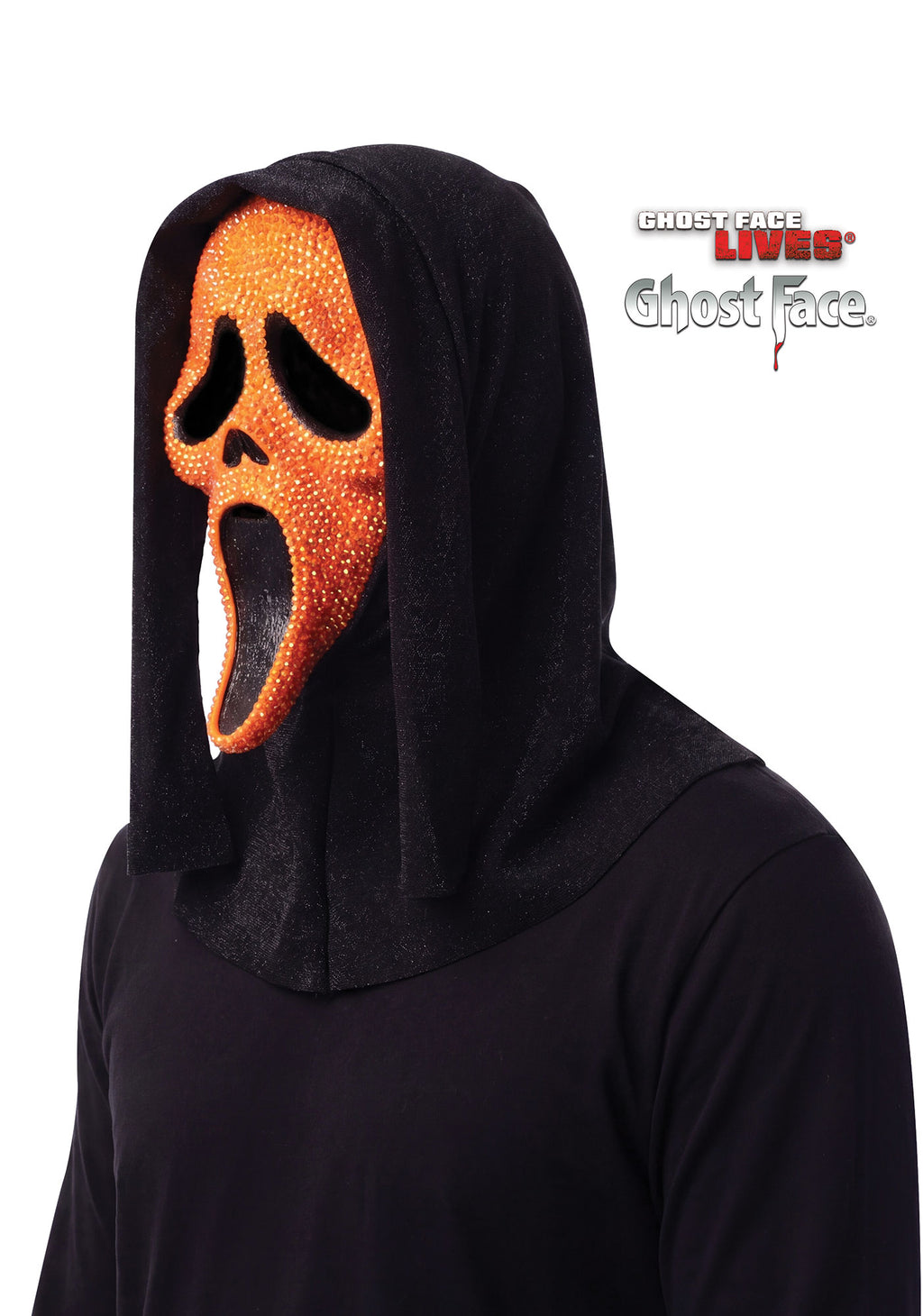 Ghost Face® Orange Bling Mask