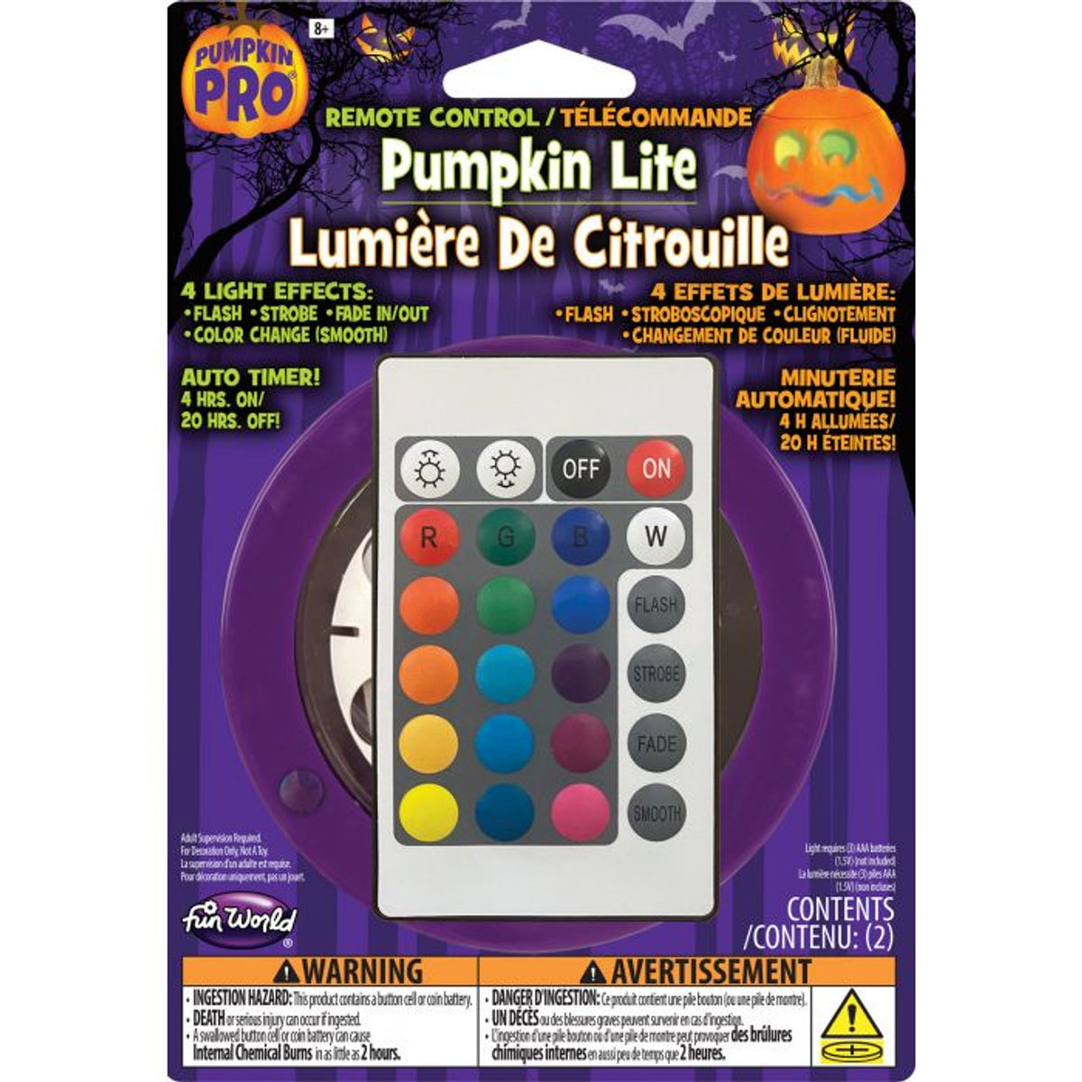Deluxe Remote Pumpkin Light