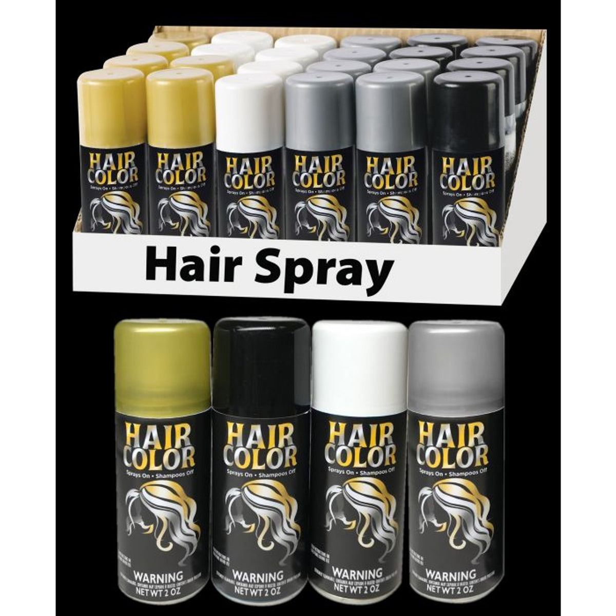 White Hair Spray