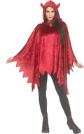 Velour Devil Poncho - Adult
