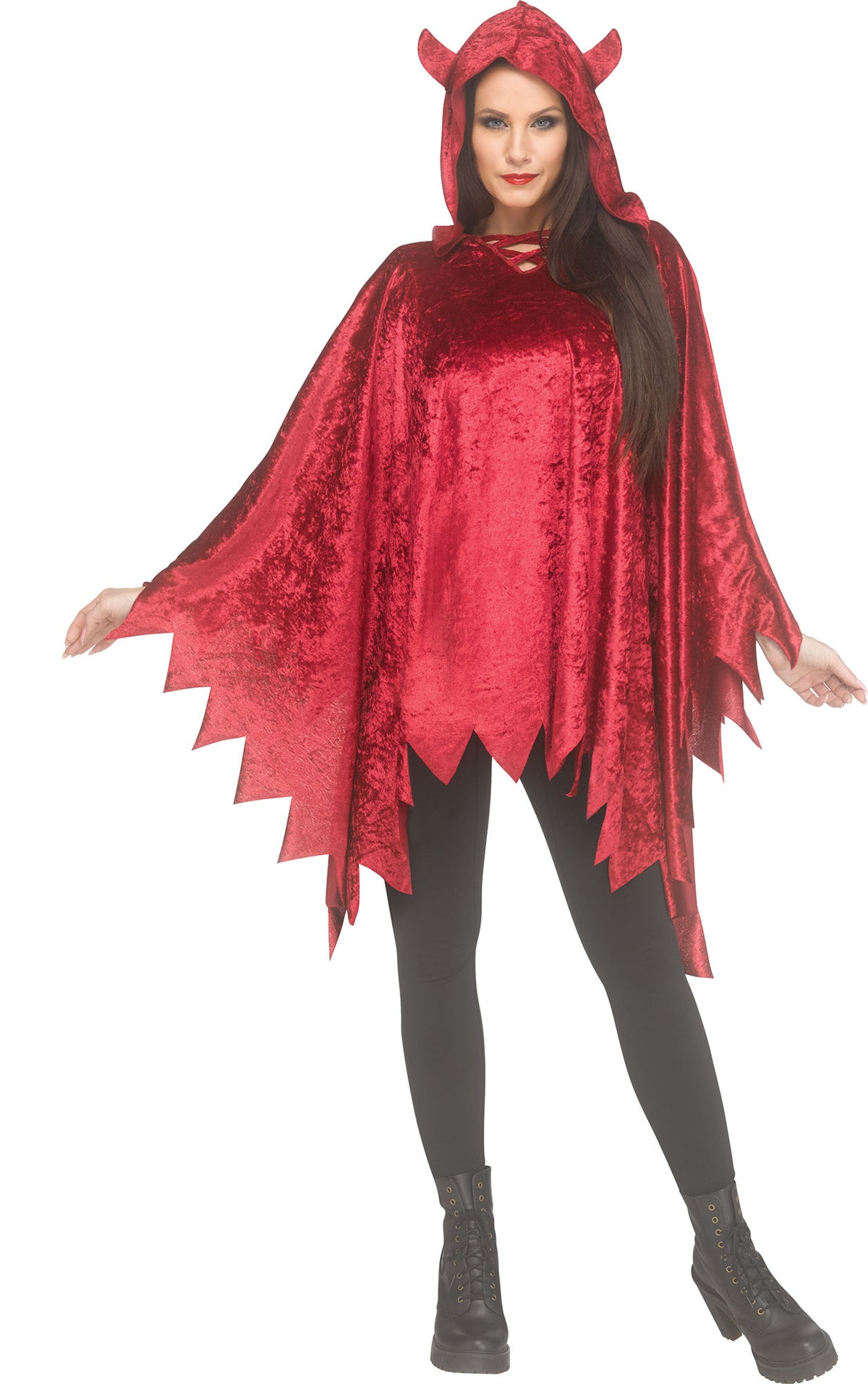 Velour Devil Poncho - Adult