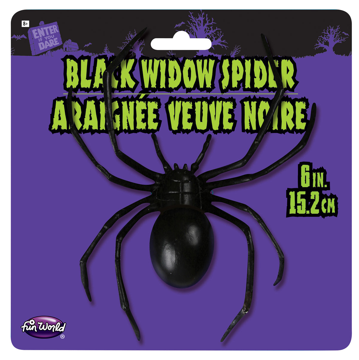 6IN BLACK WIDOW SPIDER