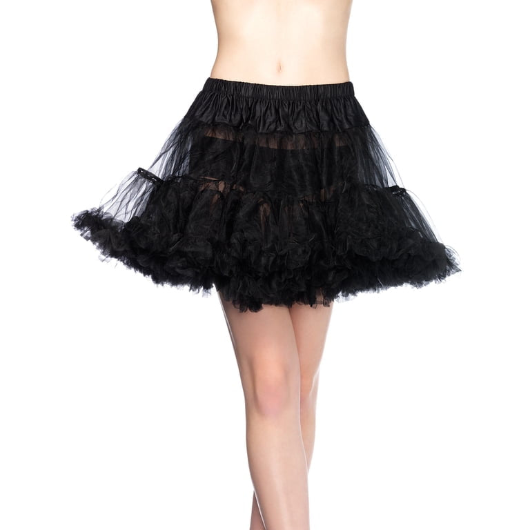 Layered Tulle Black Petticoat