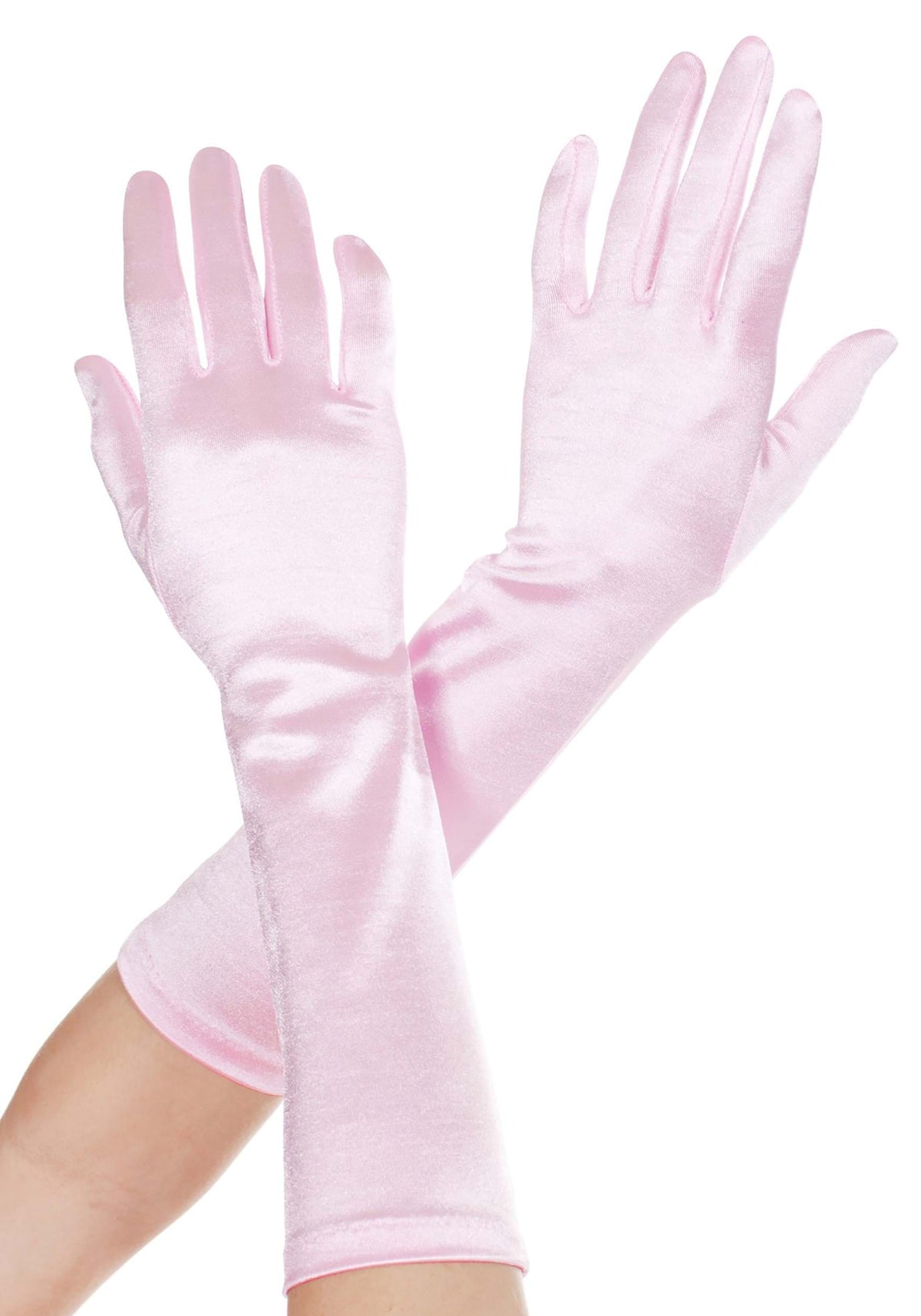 Satin Light Pink Gloves