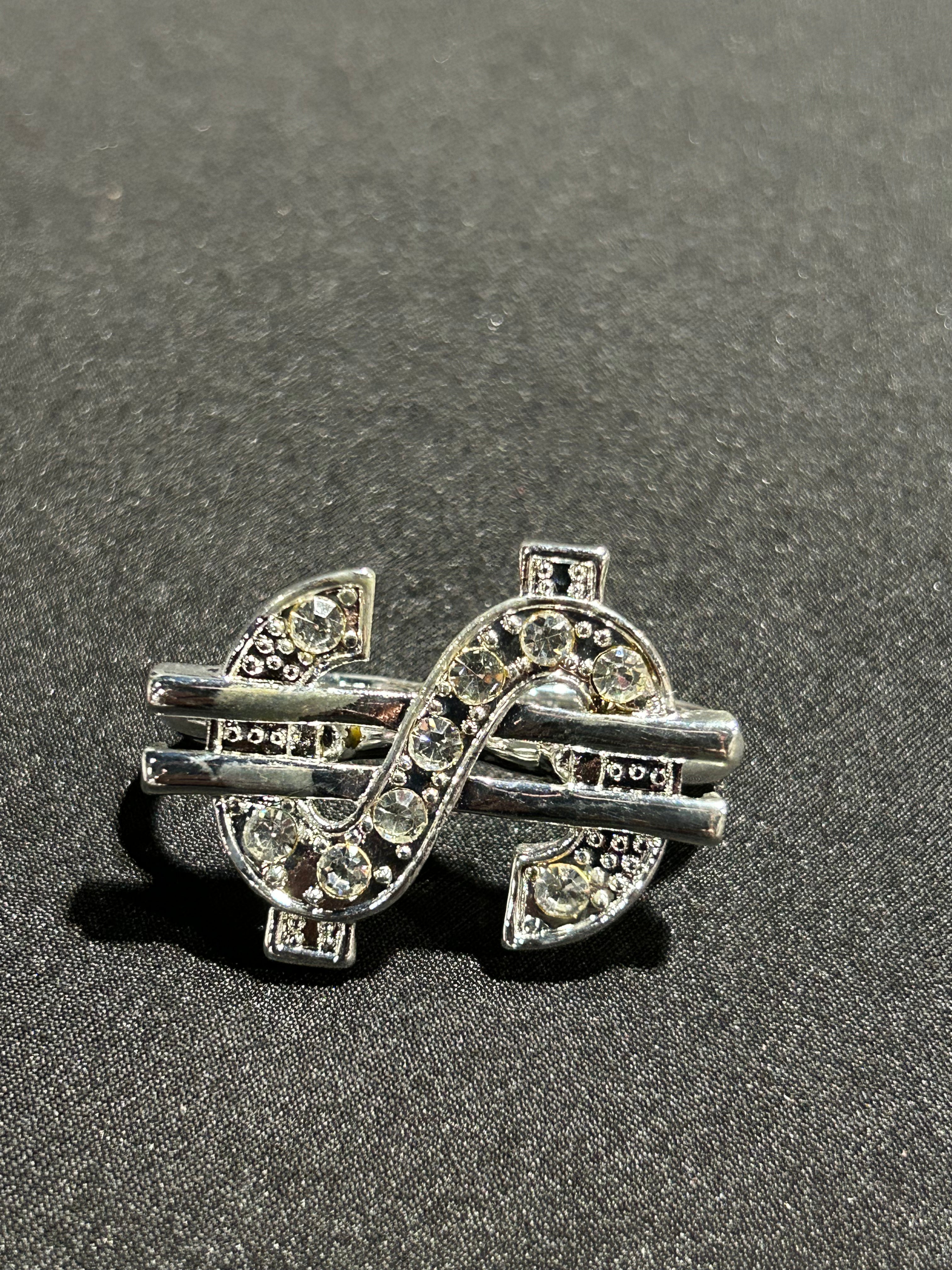 Bling money sign ring