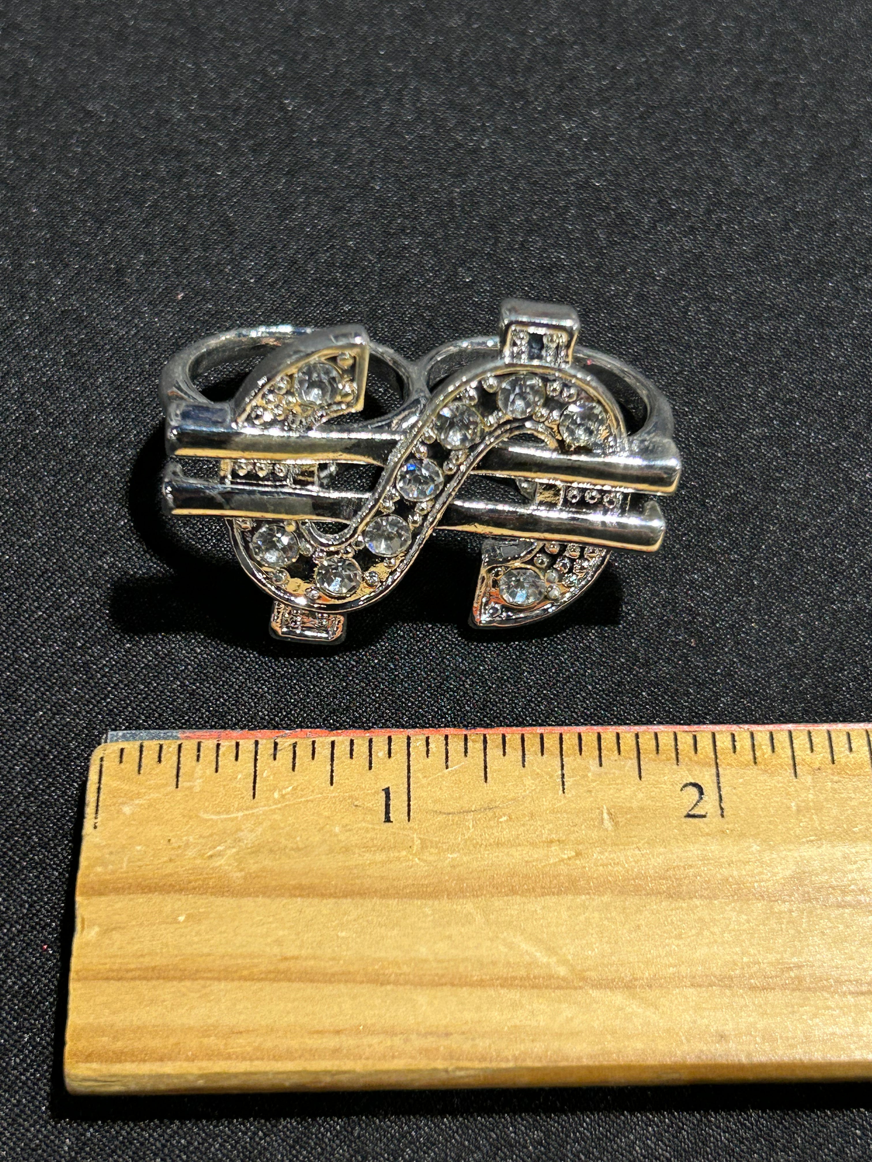 Bling money sign ring