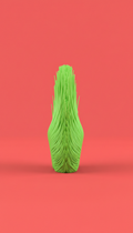 Slime green punk hairpiece